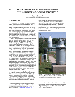 2.2 ten-year comparison of daily precipitation from the
