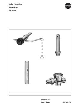 Boiler Controllers Steam Traps Air Vents Data Sheet T