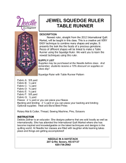 jewel squedge ruler table runner