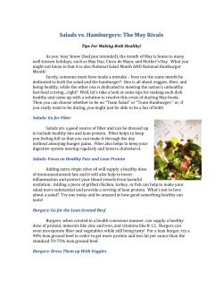 Salads vs. Hamburgers: The May Rivals