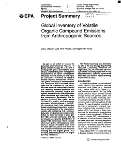 Global Inventory of Volatile Organic Compound