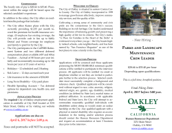 Parks and Landscape Maintenance Crew Leader