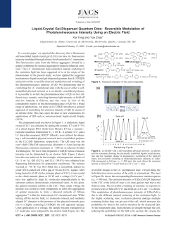 Liquid-Crystal Gel-Dispersed Quantum Dots: Reversible Modulation