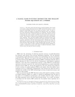 A RADIAL BASIS FUNCTION METHOD FOR THE - Math
