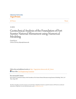 Geotechnical Analysis of the Foundation of Fort Sumter