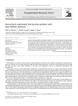 Hierarchical multimodal hub location problem with