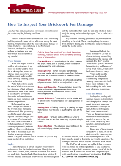How To Inspect Your Brickwork For Damage