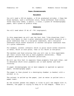 Paper Chromatography - Dr. Caddell`s Chemistry