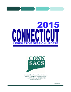 2015 End of Session Report - Connecticut Alliance to End Sexual