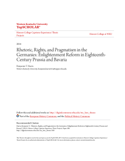 Rhetoric, Rights, and Pragmatism in the Germanies