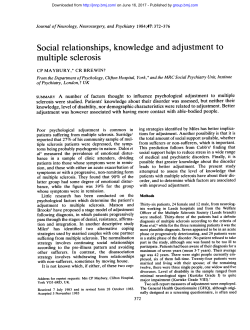 Social relationships, knowledge and adjustment to multiple