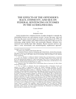 The Effects of the Offenderâ•Žs Race, Ethnicity, and Sex on Federal
