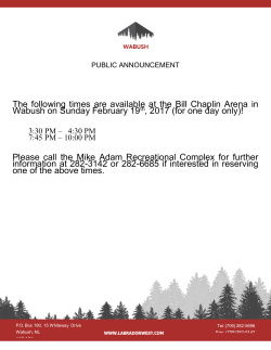 The following times are available at the Bill Chaplin Arena in