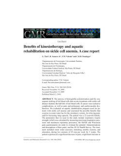 Benefits of kinesiotherapy and aquatic rehabilitation on sickle cell