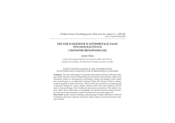 DECYZJE W RODZINIE W INTERPRETACJI NAUK