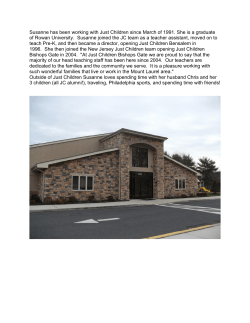 Susanne has been working with Just Children since March of 1991