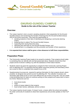 Guide to the Role of the Liaison Teacher | Gnurad