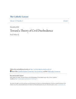 Toward a Theory of Civil Disobedience