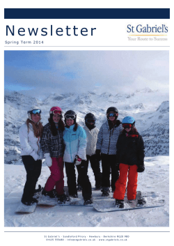 Newsletter - St Gabriel`s School