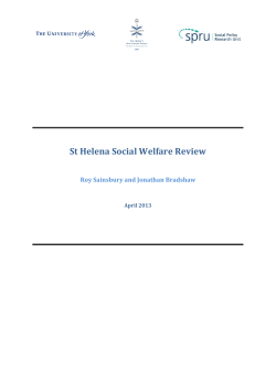 St Helena Social Welfare Review