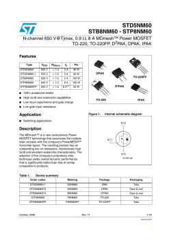 N-channel 650 V@Tjmax, 0.9 , 8 A MDmesh&trade; Power MOSFET TO
