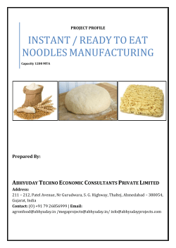 Noodles Manufacturing