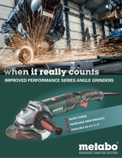 improved performance series angle grinders