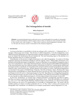 On 3-triangulation of toroids - PMF-a