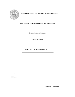 Award of theTribunal - PCA Case Repository