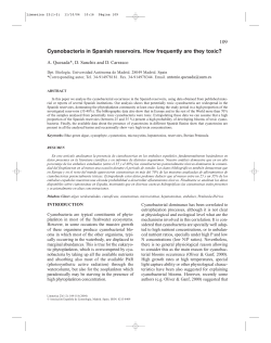 Cyanobacteria in Spanish reservoirs. How frequently are