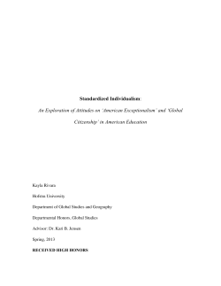 Standardized Individualism: An Exploration of Attitudes on `American