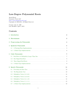 Low-Degree Polynomial Roots
