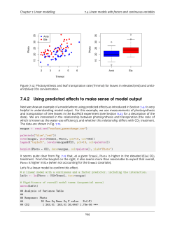 Extra section on predicting from a linear model to