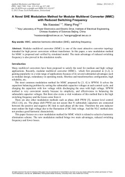 A Novel SHE Modulation Method for Modular Multilevel