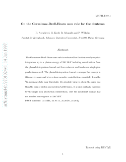 On the Gerasimov-Drell-Hearn sum rule for the deuteron