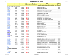 Wireless Products Price List 2017