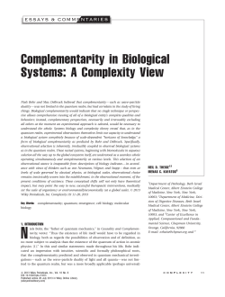 Biological complementarity