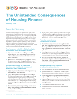 The Unintended Consequences of Housing Finance