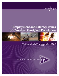 Employment and Literacy Issues of Canada`s Aboriginal Population