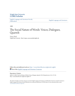 The Social Nature of Words: Voices, Dialogues
