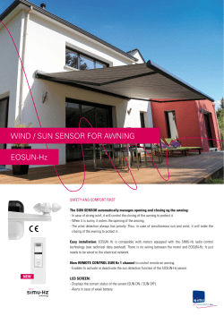 EOSUNTHz WIND / SUN SENSOR FOR AWNING