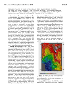 TERRAIN ANALYSIS OF MARS AT CM