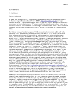 III. NARRATIVE A. Significance Statement of Purpose In July of 2012