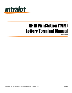 Ohio TVM Terminal Manual
