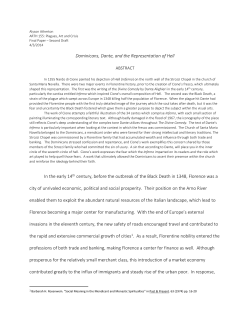 Dominicans, Dante, and the Representation of Hell In the early 14th