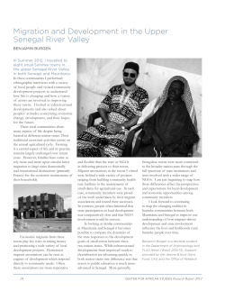Migration and Development in the Upper Senegal River Valley