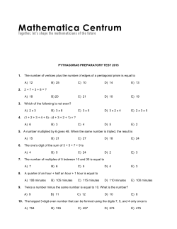 Test prep Pythagoras 2015 ENG