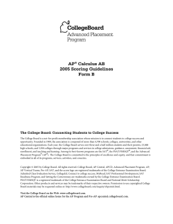 2005 SCORING GUIDELINES (Form B) - AP Central