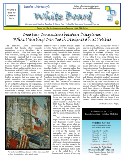 Creating Connections between Disciplines: What Paintings Can