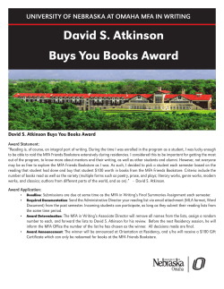 David S. Atkinson Buys You Books Award